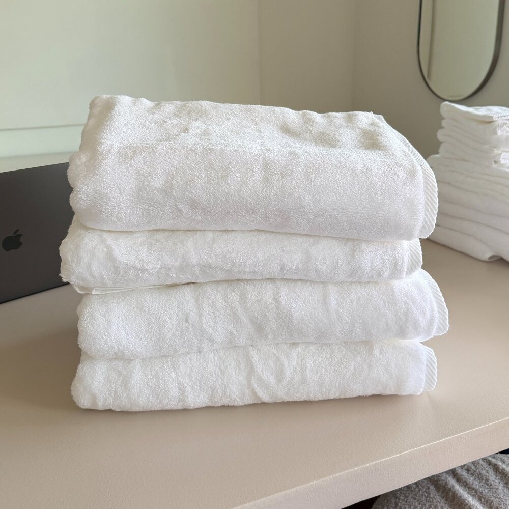 New Matouk Milagro Hand Towels, Set of 4 White
